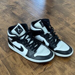 Jordan Mid-Top Sneakers in Black and White